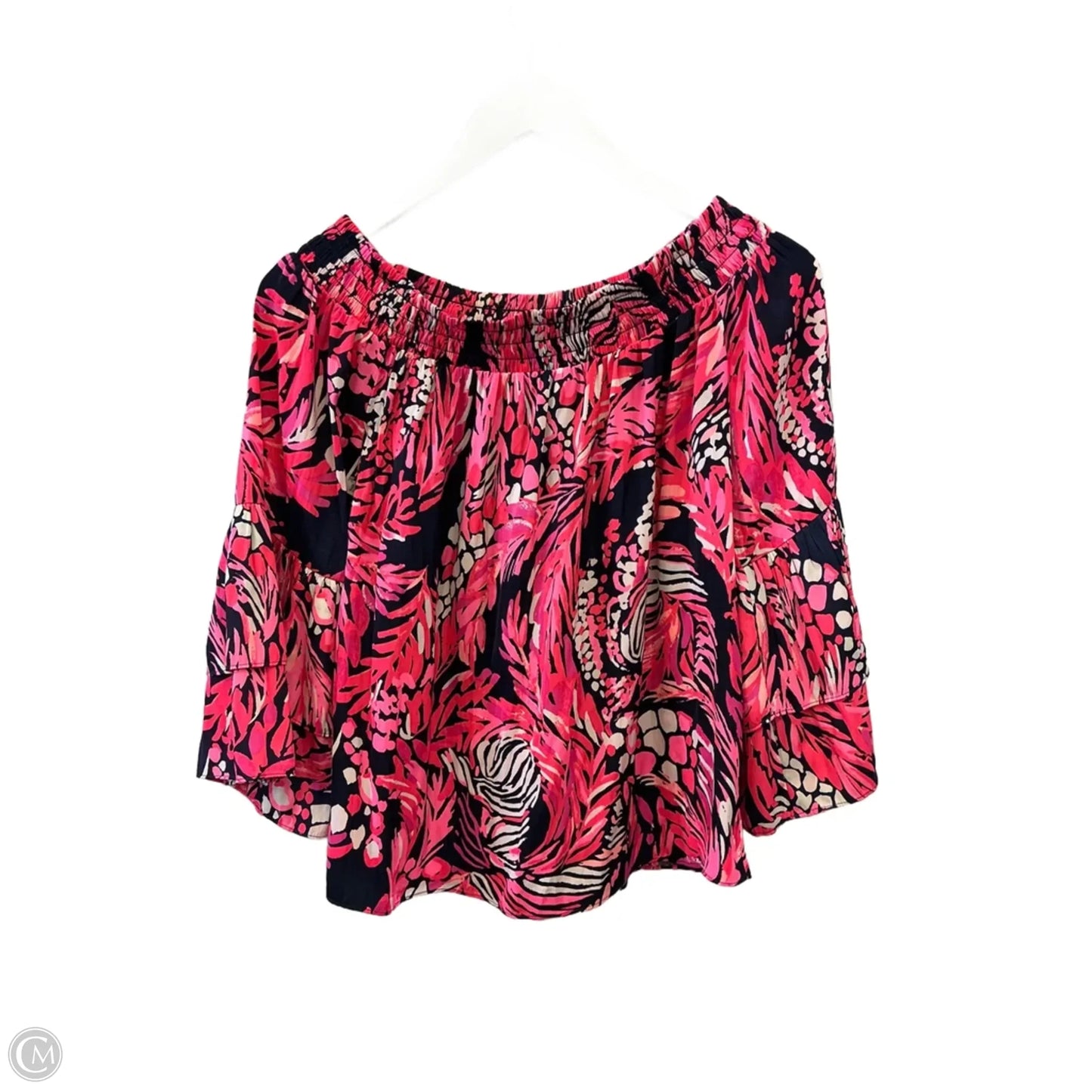 Top 3/4 Sleeve Designer By Lilly Pulitzer In Pink, Size: Xs