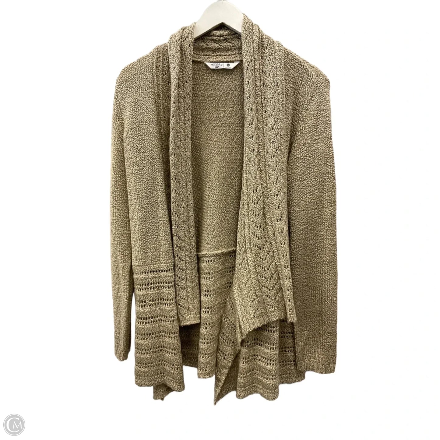 Sweater Cardigan By Clothes Mentor In Tan, Size: M