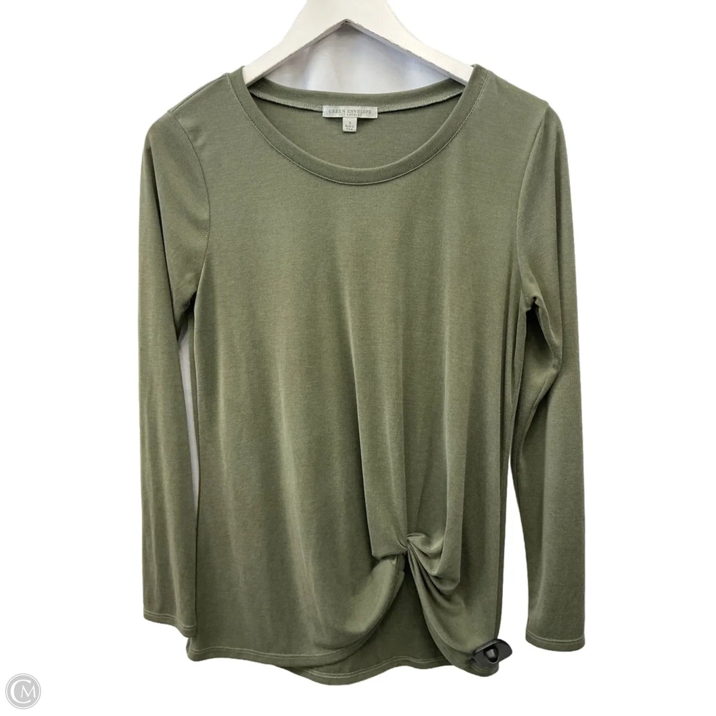 Top Long Sleeve By Green Envelope In Green, Size: S