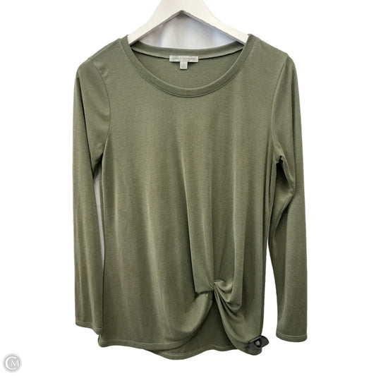Top Long Sleeve By Green Envelope In Green, Size: S