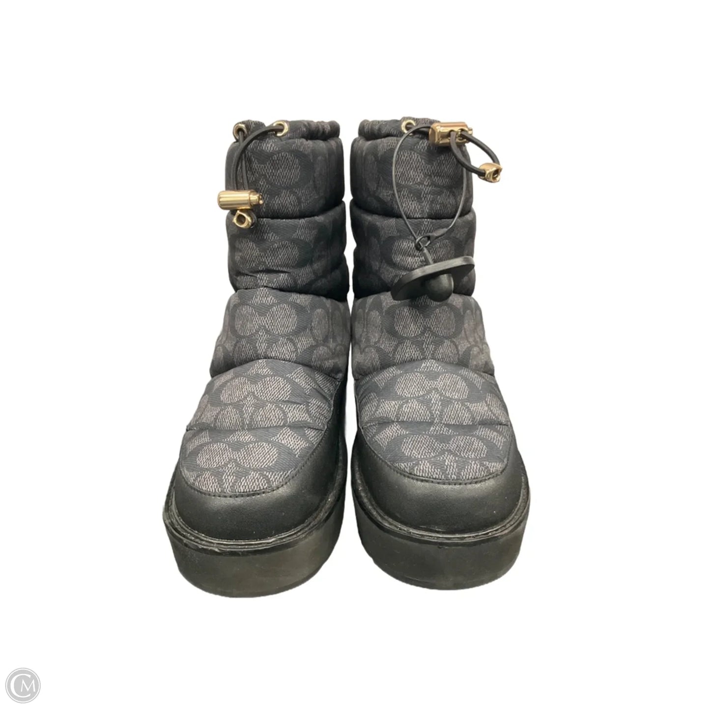 Boots Designer By Coach In Black, Size: 8.5