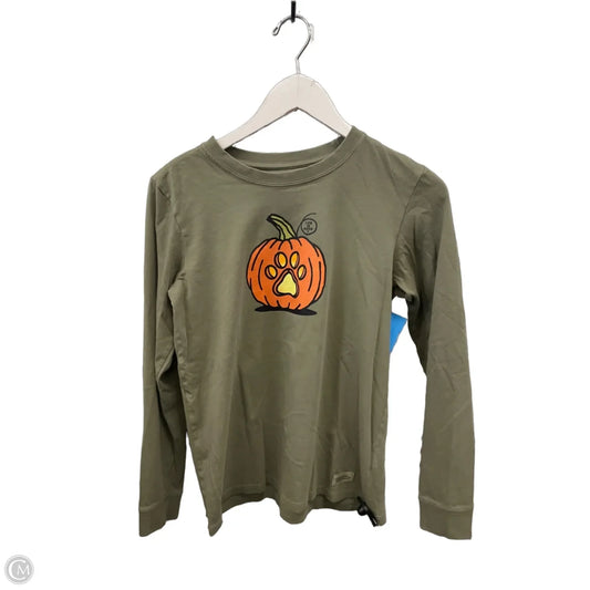 Top Long Sleeve By Life Is Good In Green, Size: S