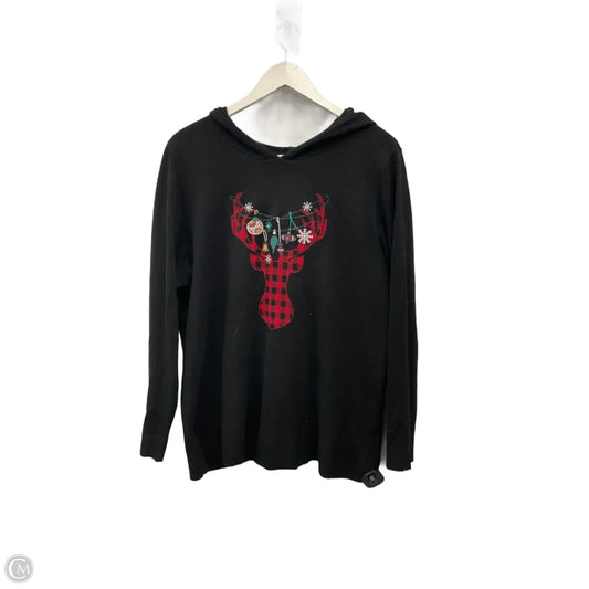 Top Long Sleeve By Christopher And Banks In Black, Size: Xl