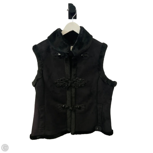 Vest Faux Fur & Sherpa By Coldwater Creek In Black, Size: Xl