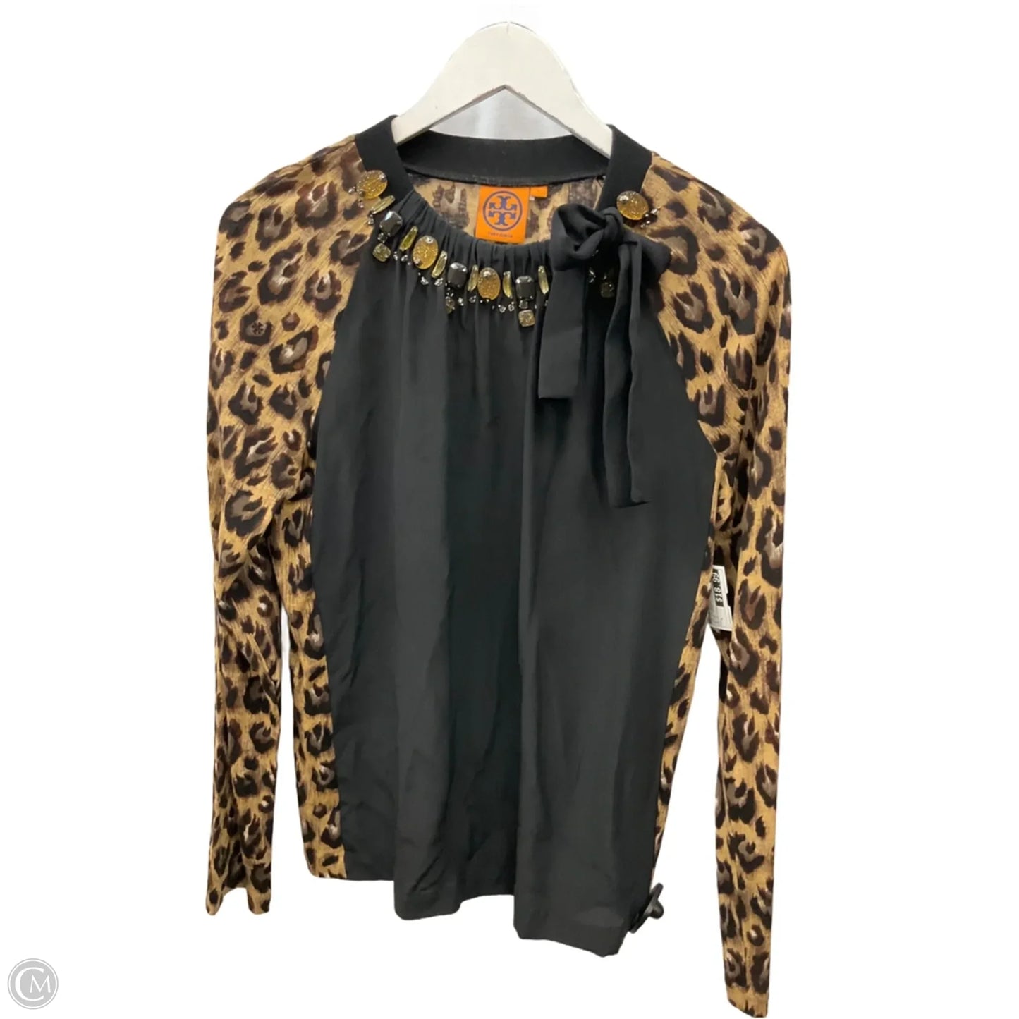 Top Long Sleeve Designer By Tory Burch In Animal Print, Size: L