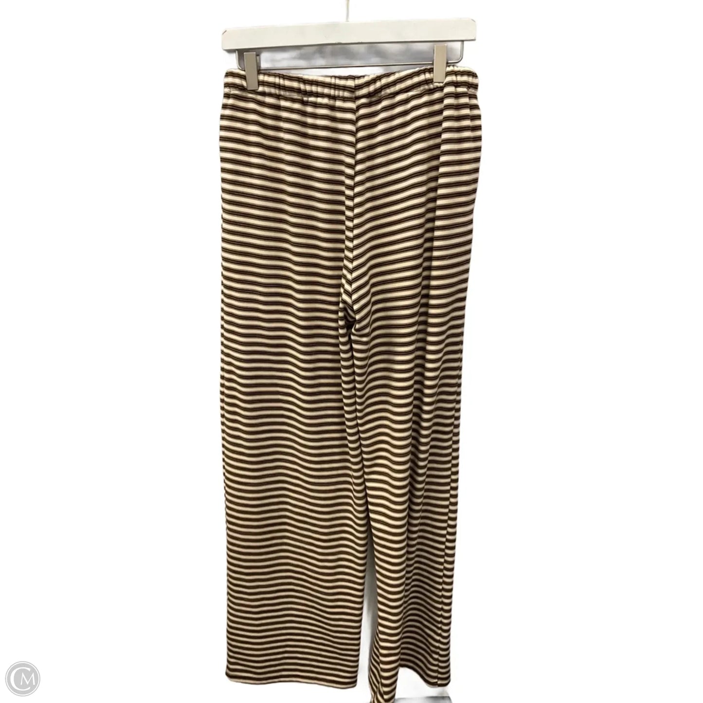 Lounge Set Pants By Bailey Rose In Cream & Tan, Size: M