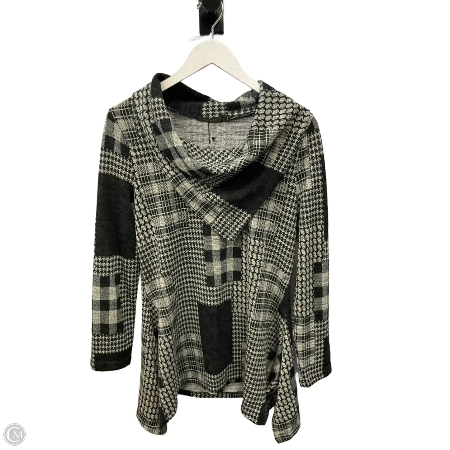 Top Long Sleeve By Radzoli In Grey & Tan, Size: S