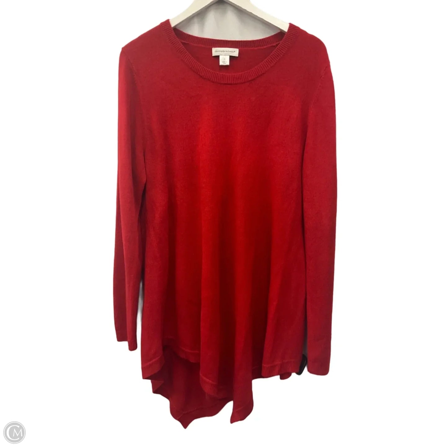 Tunic Long Sleeve By Christopher And Banks In Red, Size: L