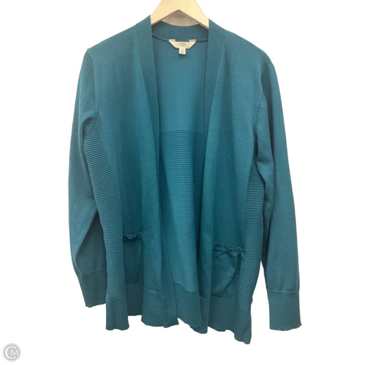 Sweater Cardigan By Time And Tru In Blue, Size: L