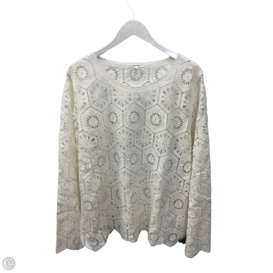 Sweater By Maurices In Cream, Size: Xxl