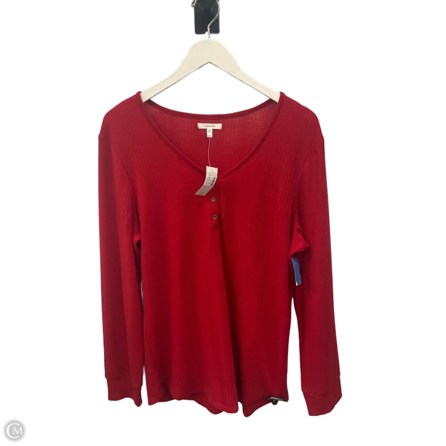 Top Long Sleeve By Maurices In Red, Size: Xxl