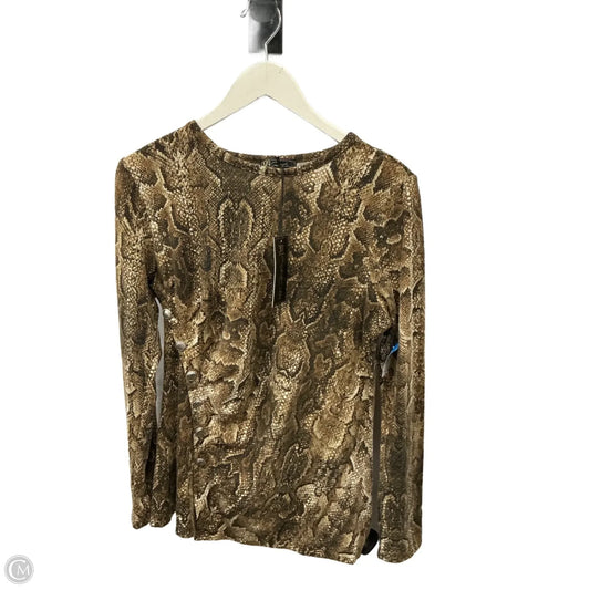 Top Long Sleeve By Dg2 In Animal Print, Size: M