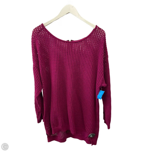 Sweater By Jeanne Pierre In Purple, Size: 3x