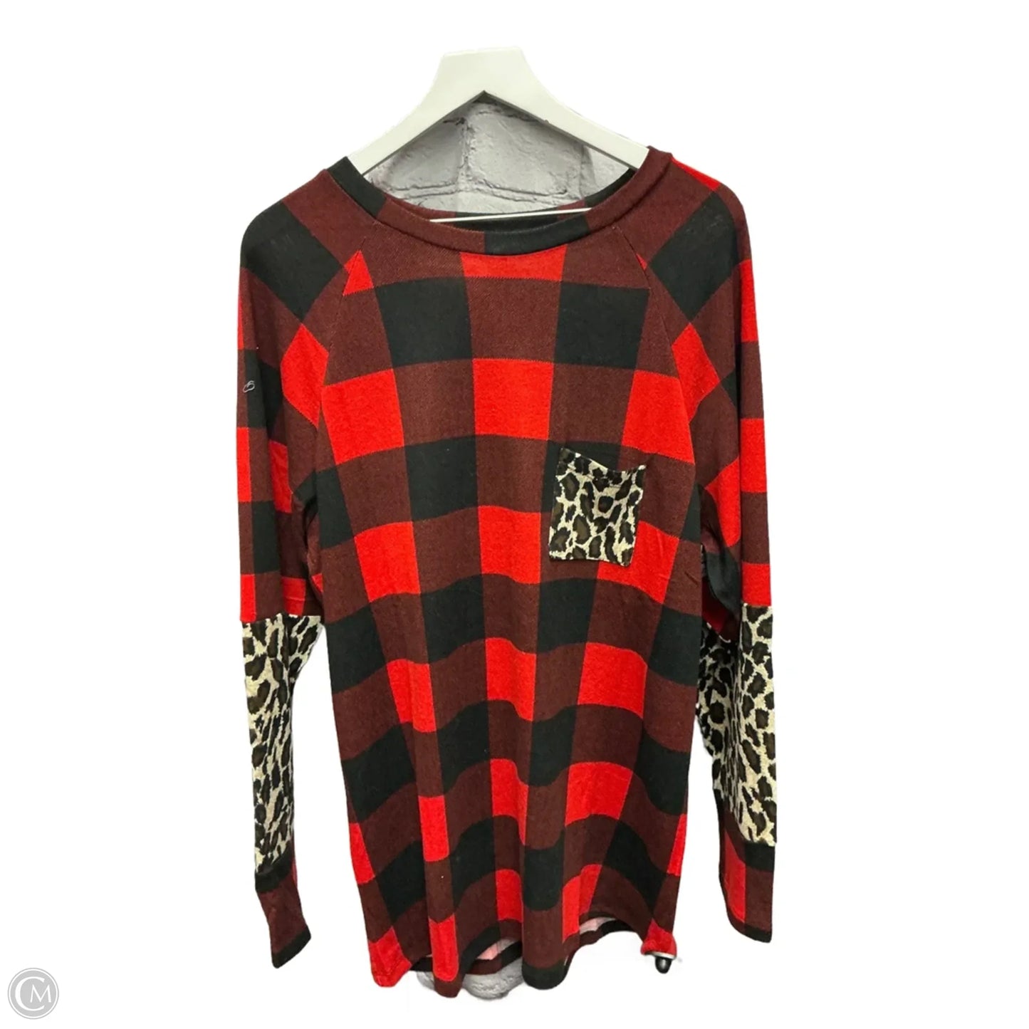 Top Long Sleeve By Clothes Mentor In Red, Size: 2x