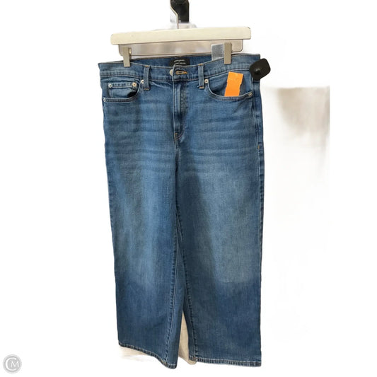 Jeans Wide Leg By Banana Republic In Blue Denim, Size: 10