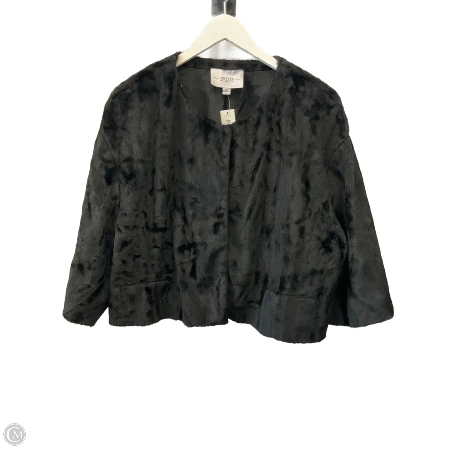 Jacket Faux Fur & Sherpa By Clothes Mentor In Black, Size: Xl