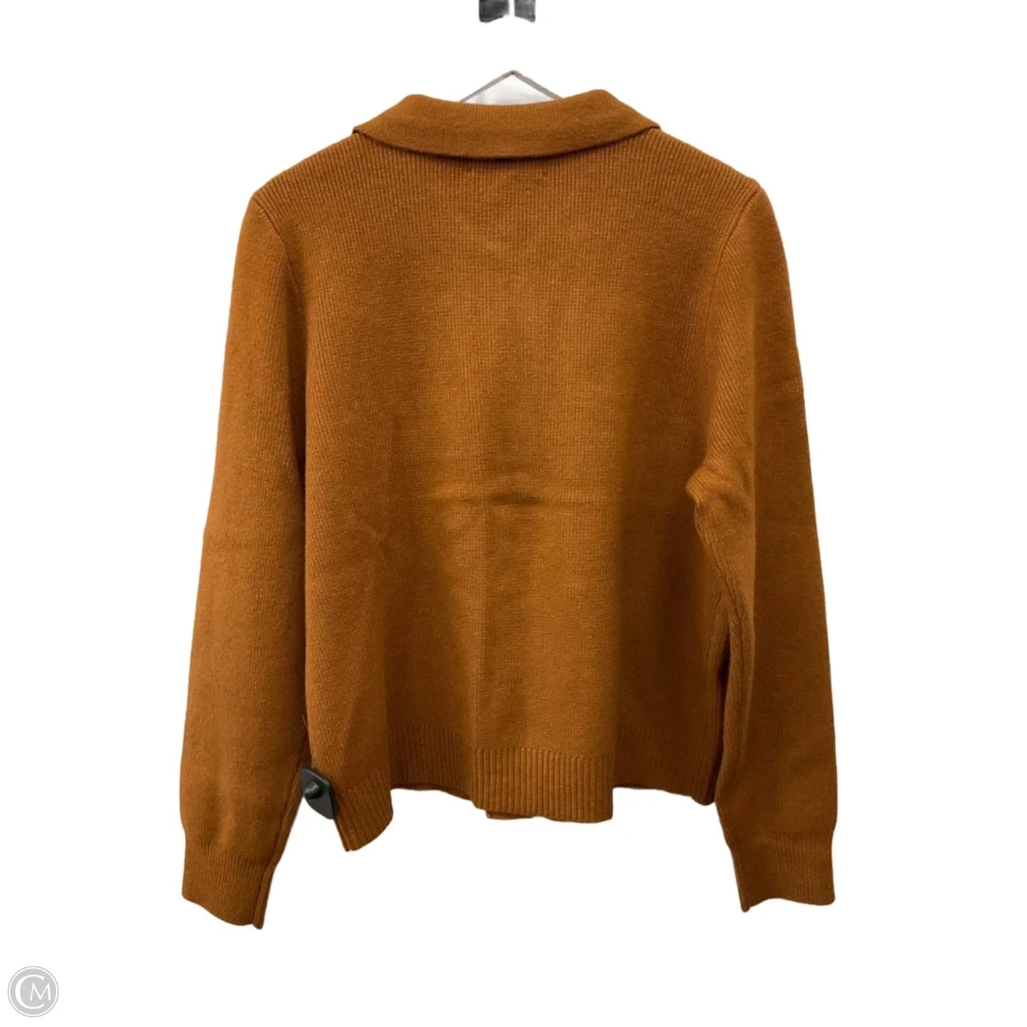 Sweater Cardigan By Loft In Orange, Size: Xl