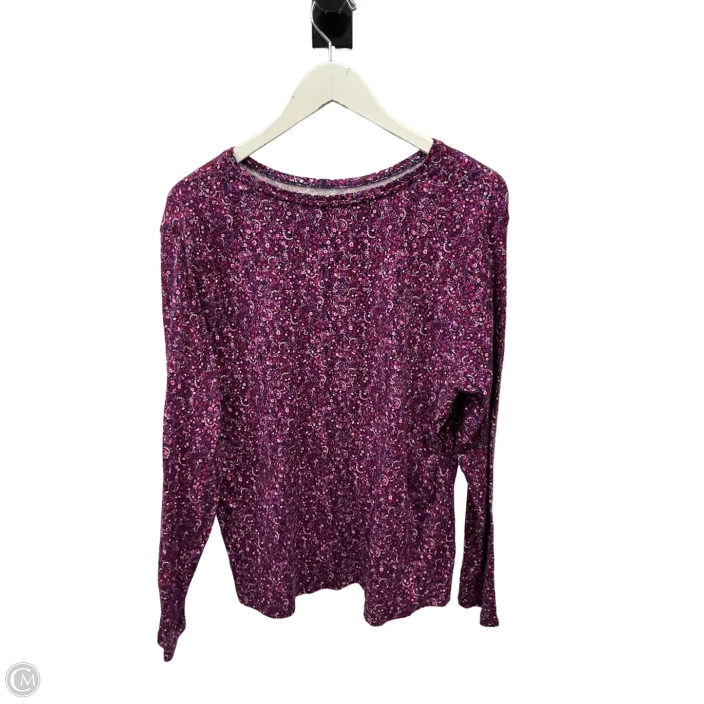 Top Long Sleeve Basic By Croft And Barrow In Purple, Size: Xxl