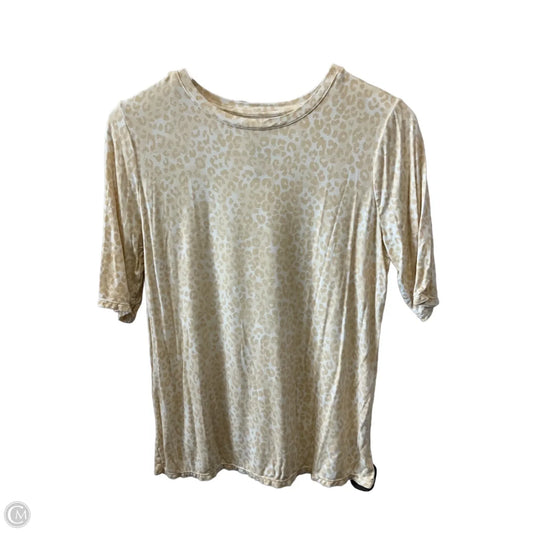 Top Short Sleeve By Nine West In Tan, Size: M