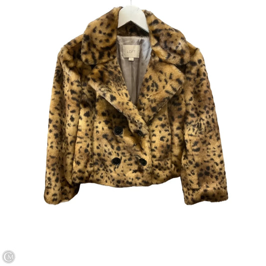 Jacket Faux Fur & Sherpa By Loft In Animal Print, Size: S