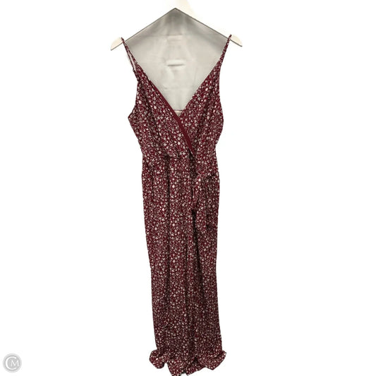 Jumpsuit By Kaileigh In Red & White, Size: L