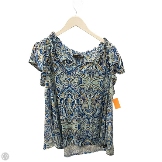 Top Short Sleeve By Lane Bryant In Blue, Size: 3x