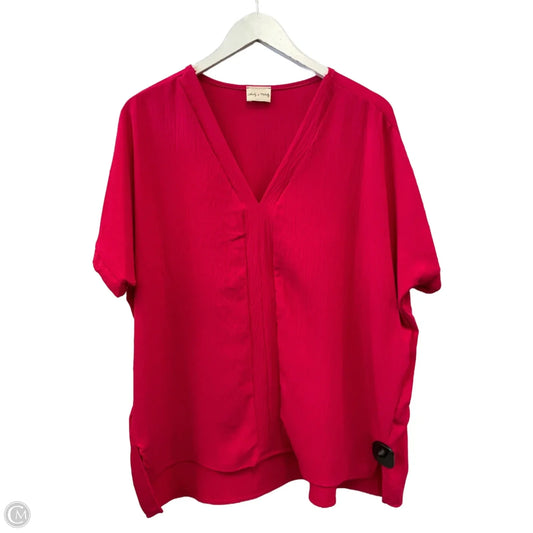 Top Short Sleeve By Lovely Melody In Pink, Size: M