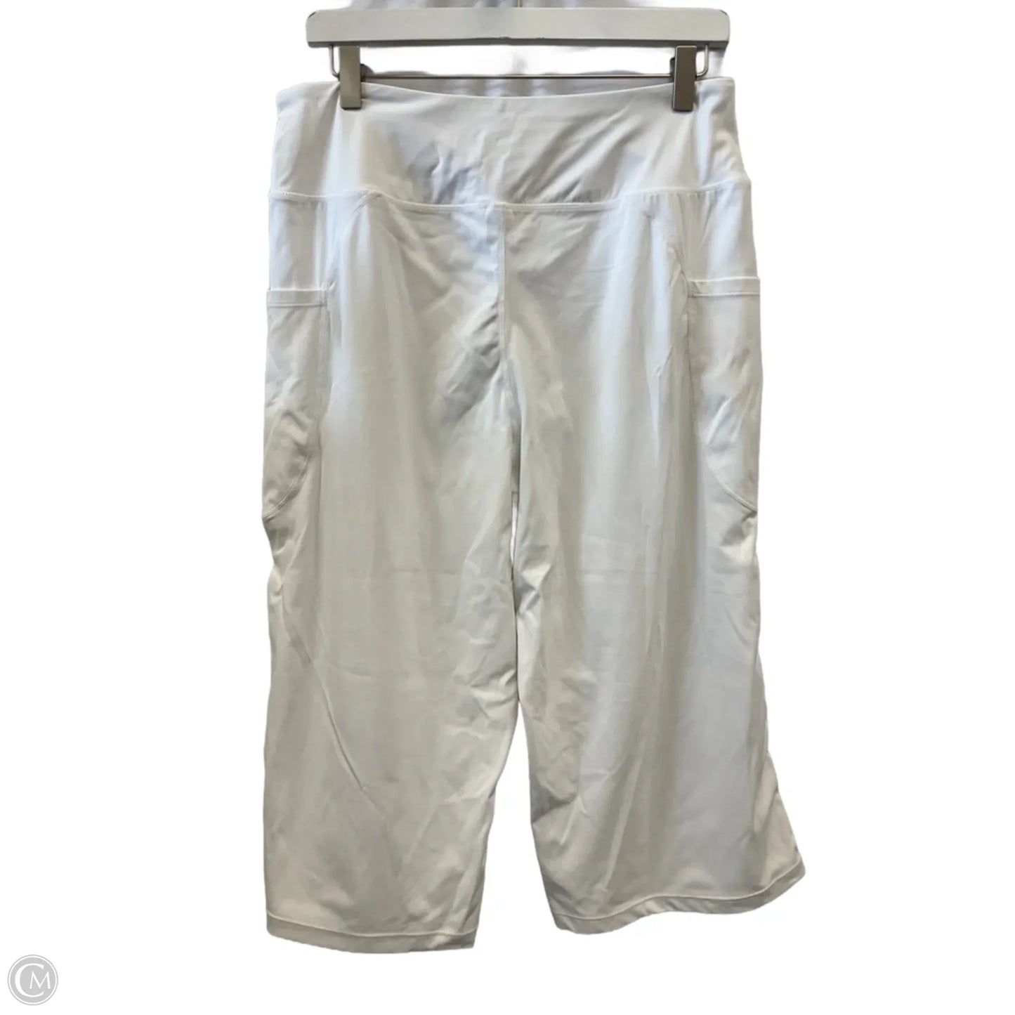 Athletic Capris By Clothes Mentor In White, Size: L