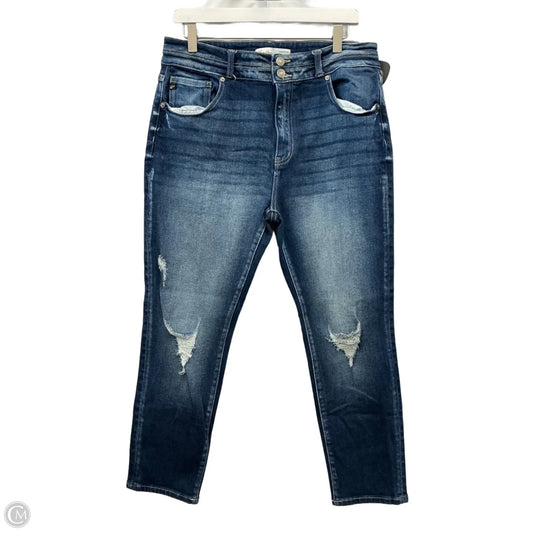 Jeans Cropped By Kancan In Blue Denim, Size: 12