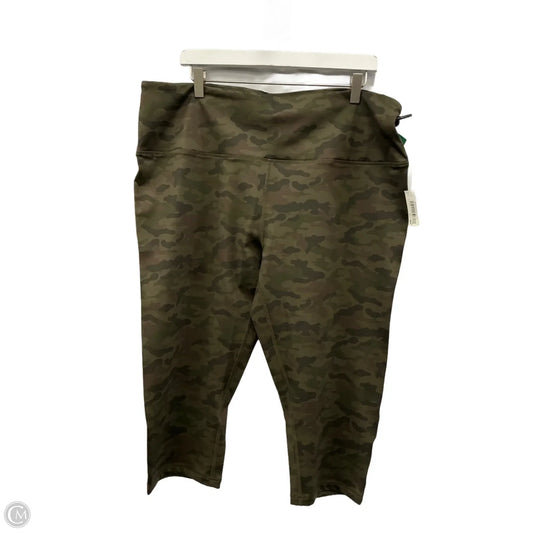 Athletic Capris By Amazon Essentials In Camouflage Print, Size: Xxl