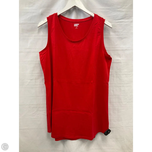 Tank Top By Lands End In Red, Size: L