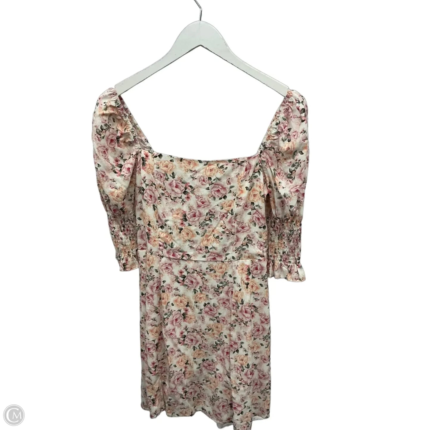 Dress Casual Short By Mi Ami In Cream & Pink, Size: S