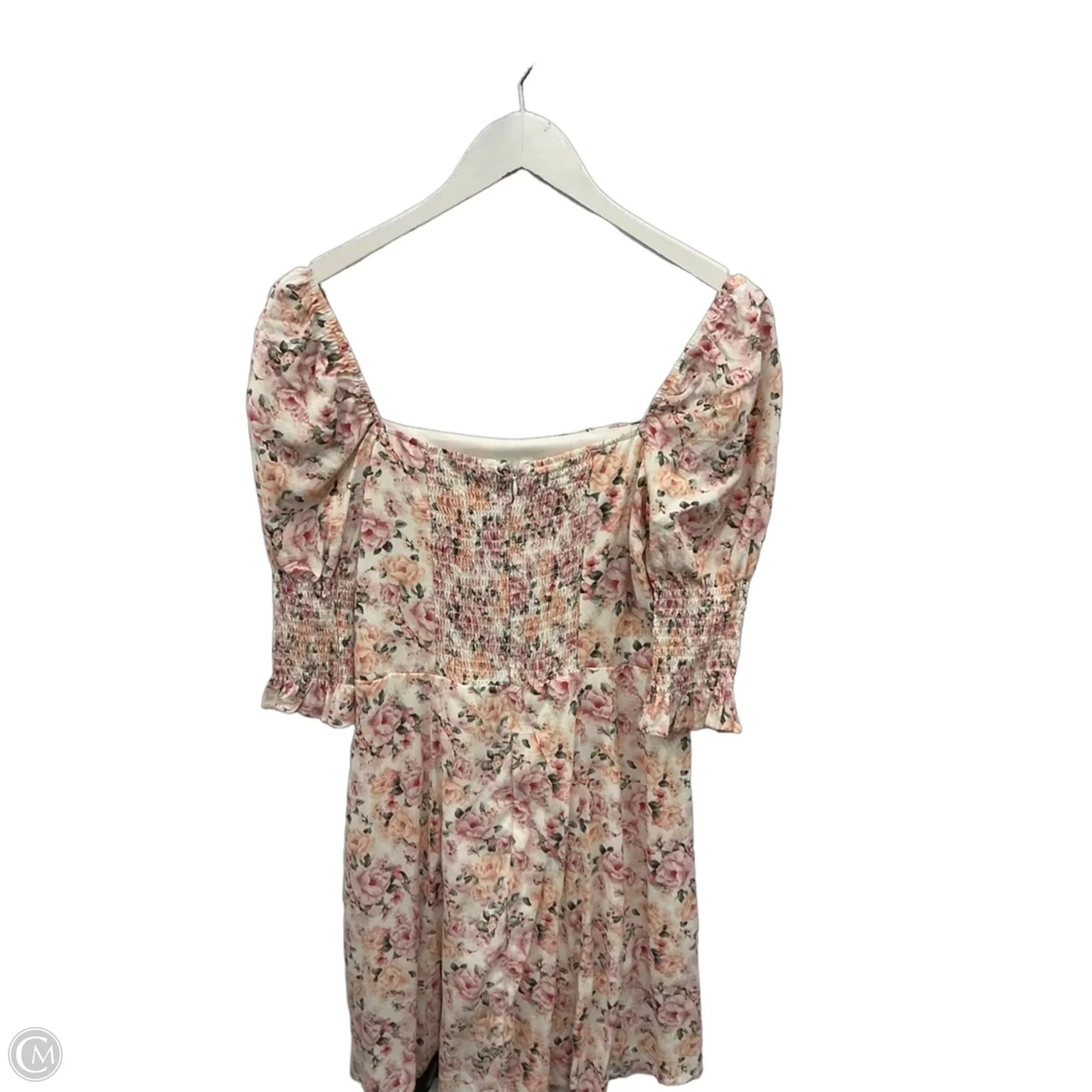 Dress Casual Short By Mi Ami In Cream & Pink, Size: S