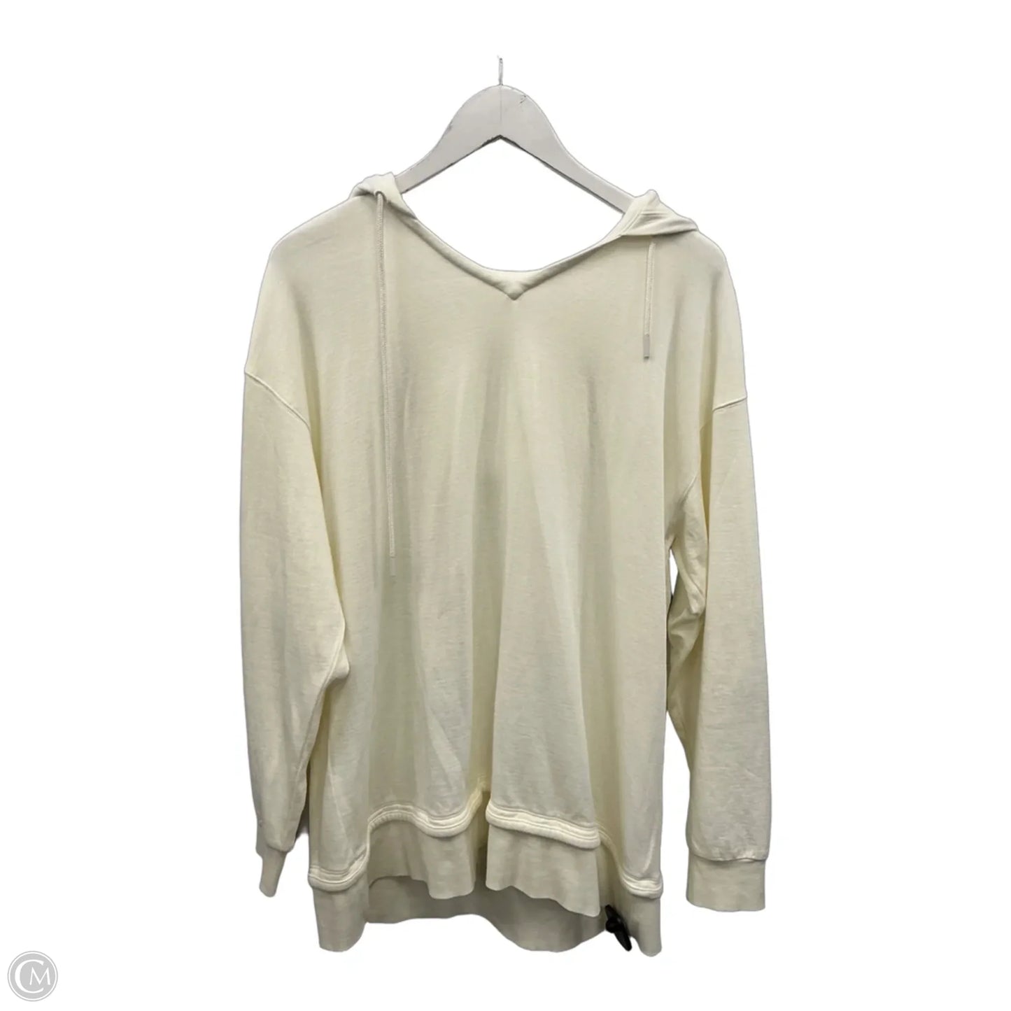 Athletic Sweatshirt Hoodie By Athleta In Cream, Size: L