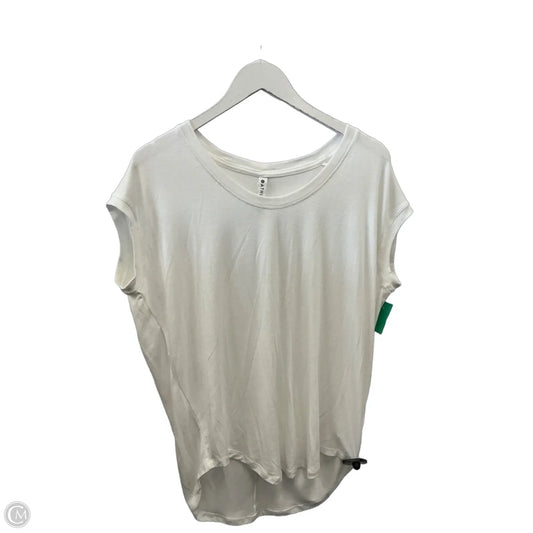 Athletic Top Short Sleeve By Athleta In White, Size: M