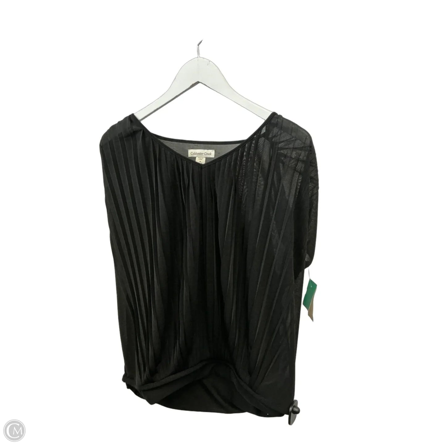 Top Short Sleeve By Coldwater Creek In Black, Size: M