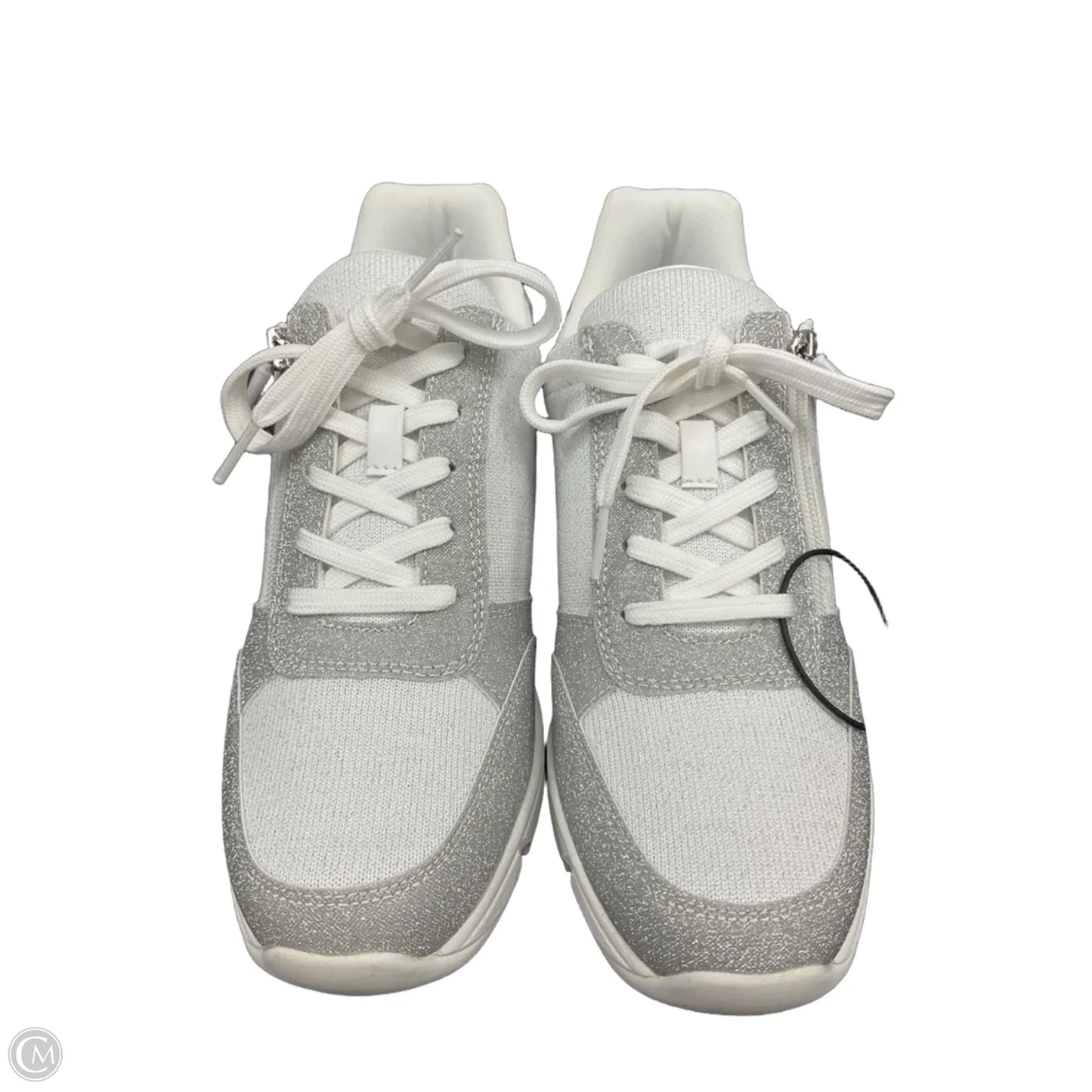 Shoes Sneakers By Dkny In Silver, Size: 8