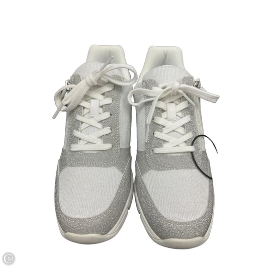 Shoes Sneakers By Dkny In Silver, Size: 8