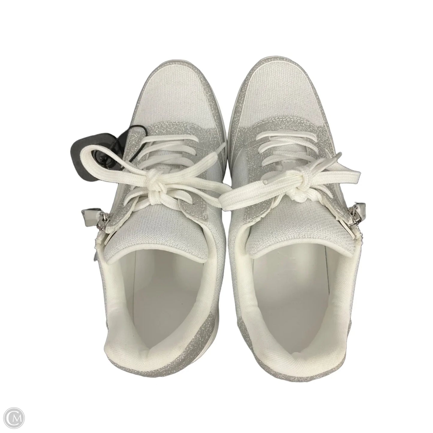 Shoes Sneakers By Dkny In Silver, Size: 8
