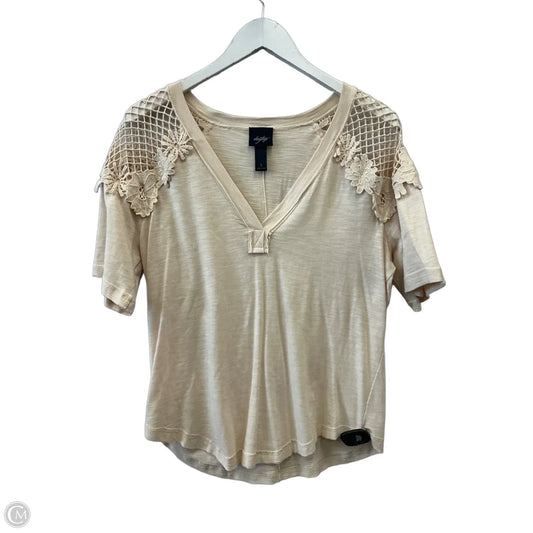 Top Short Sleeve By Daytrip In Cream, Size: S