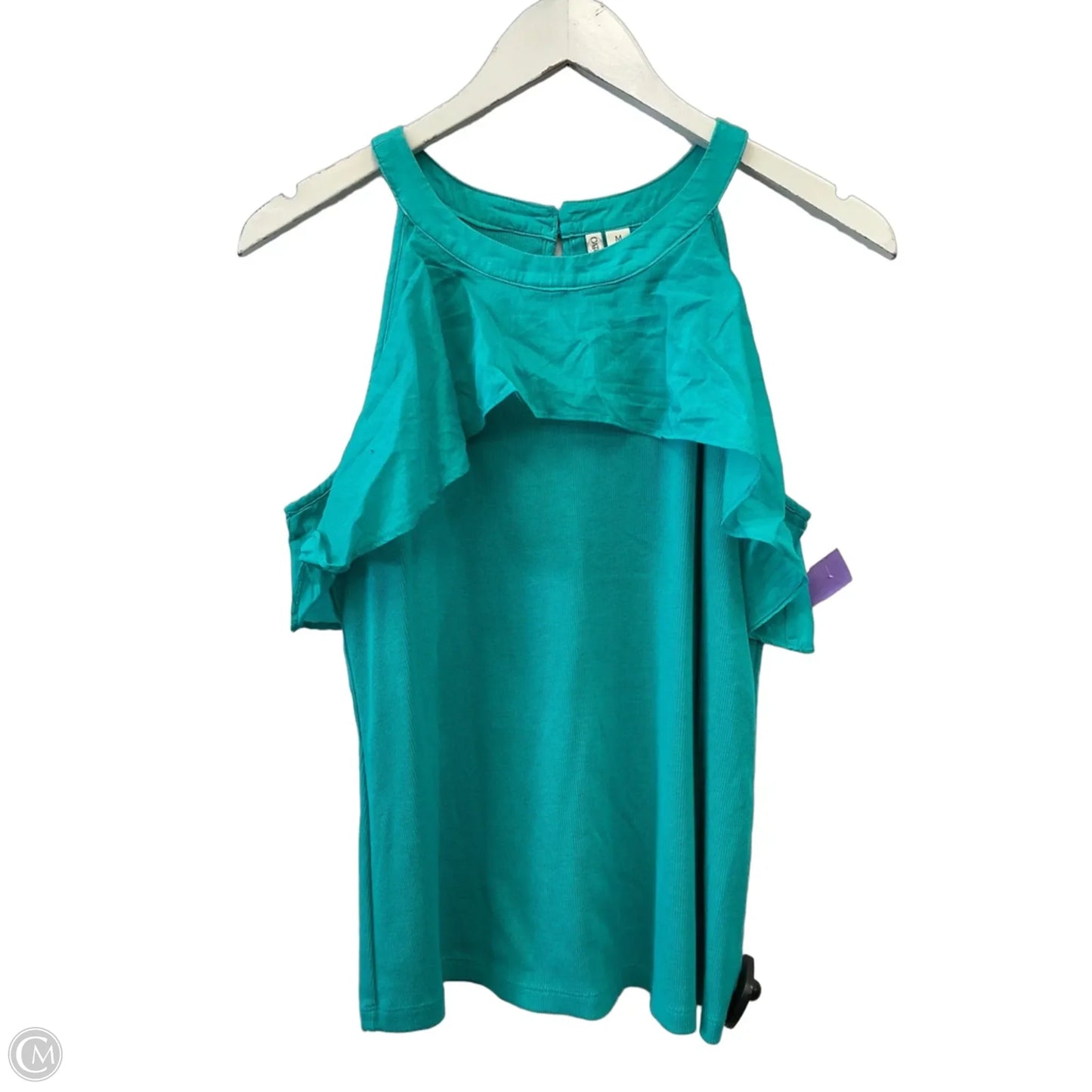 Top Sleeveless By Cato In Teal, Size: M
