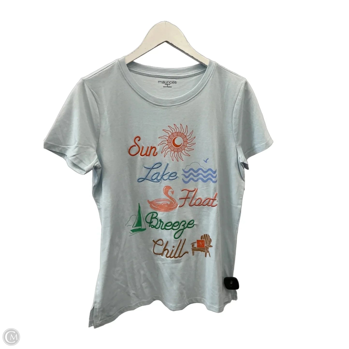 Top Short Sleeve By Maurices In Blue, Size: S