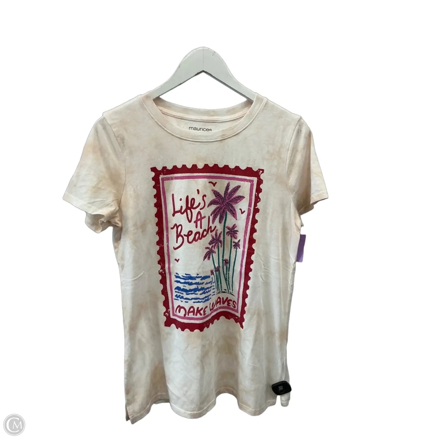 Top Short Sleeve By Maurices In Pink, Size: S