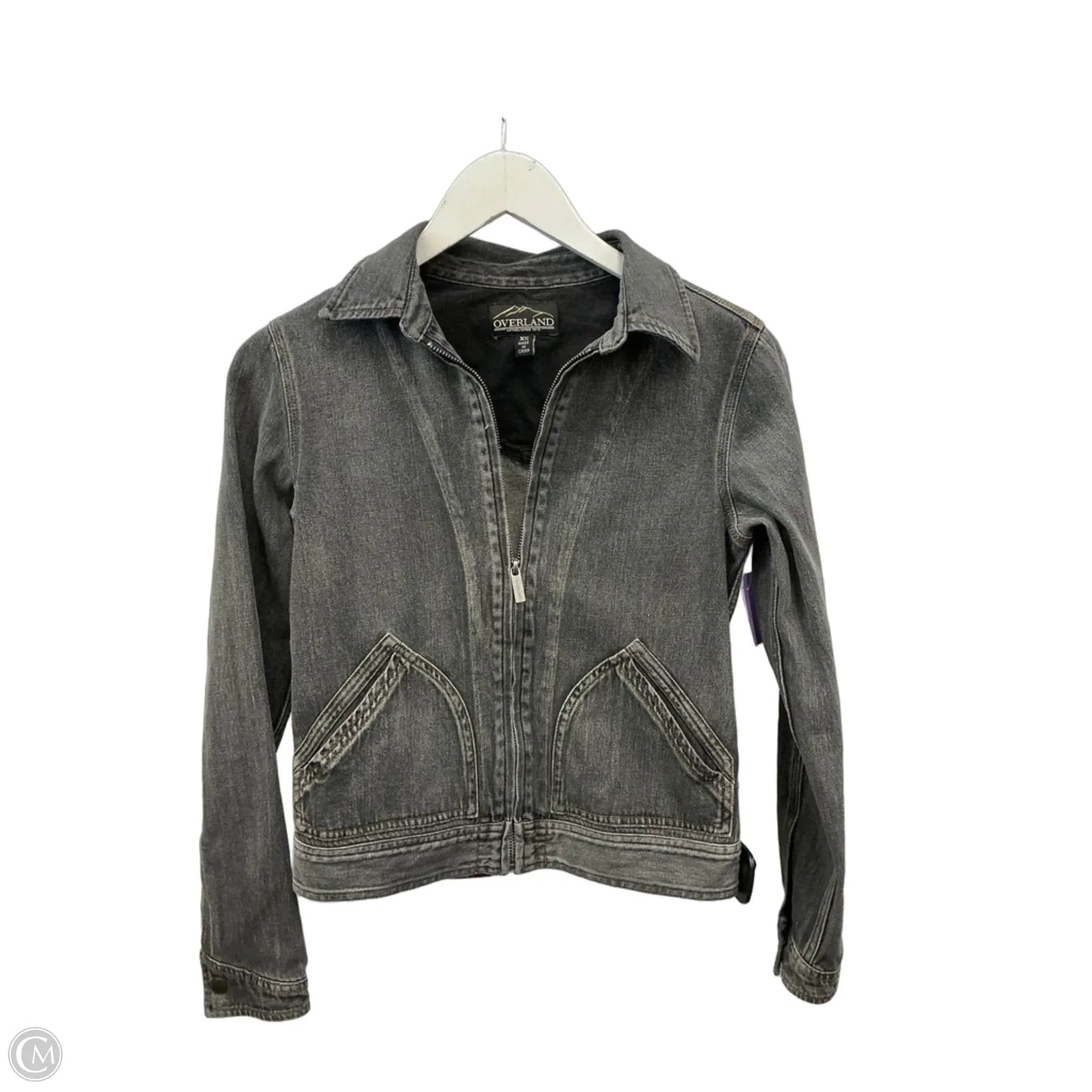 Jacket Denim By Clothes Mentor In Black, Size: Xs
