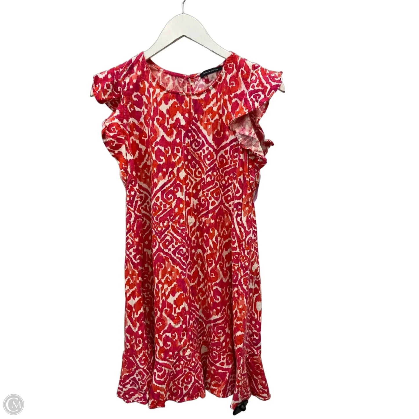 Dress Casual Short By Tommy Hilfiger In Orange & Pink, Size: S