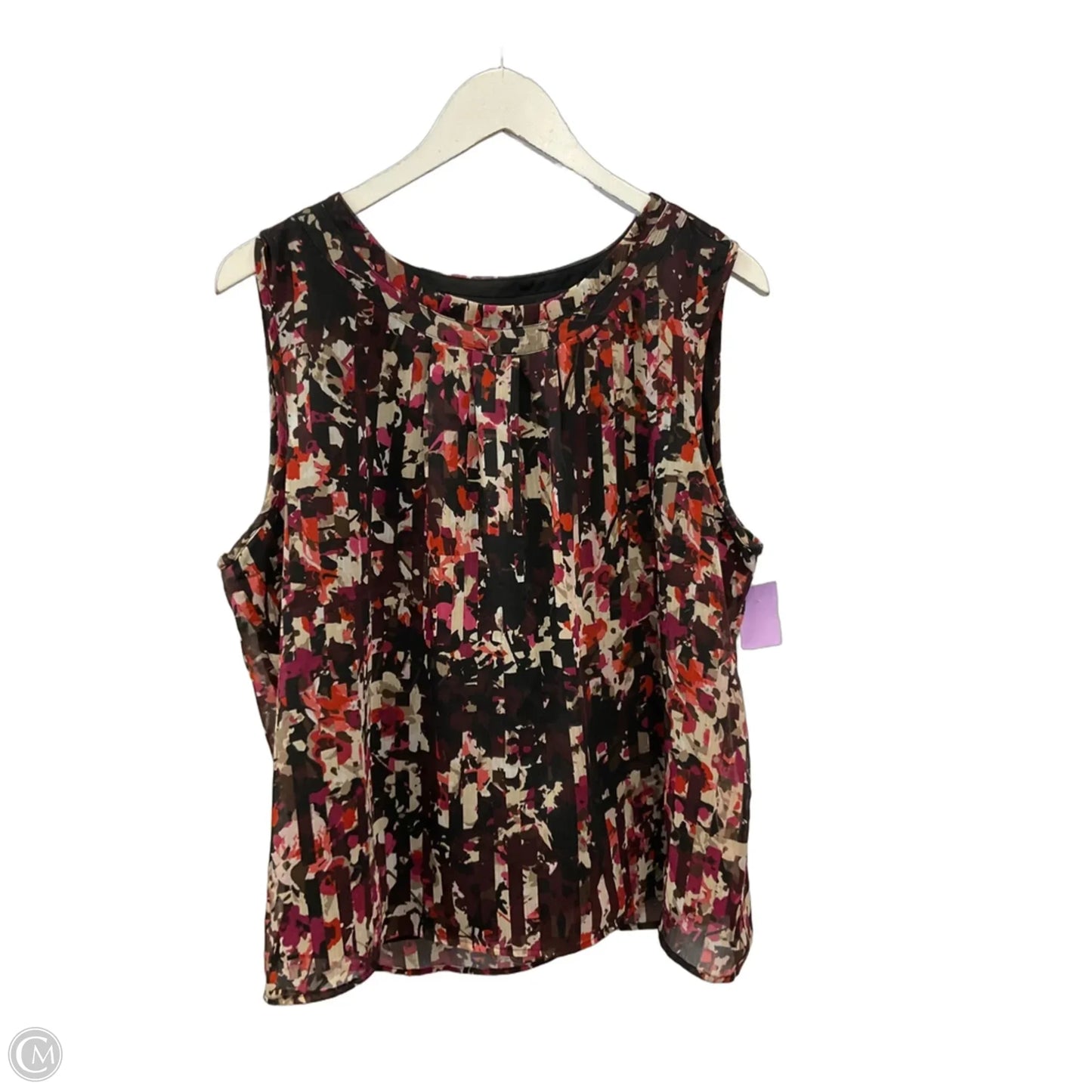 Top Sleeveless By Christopher And Banks In Floral Print, Size: Xl