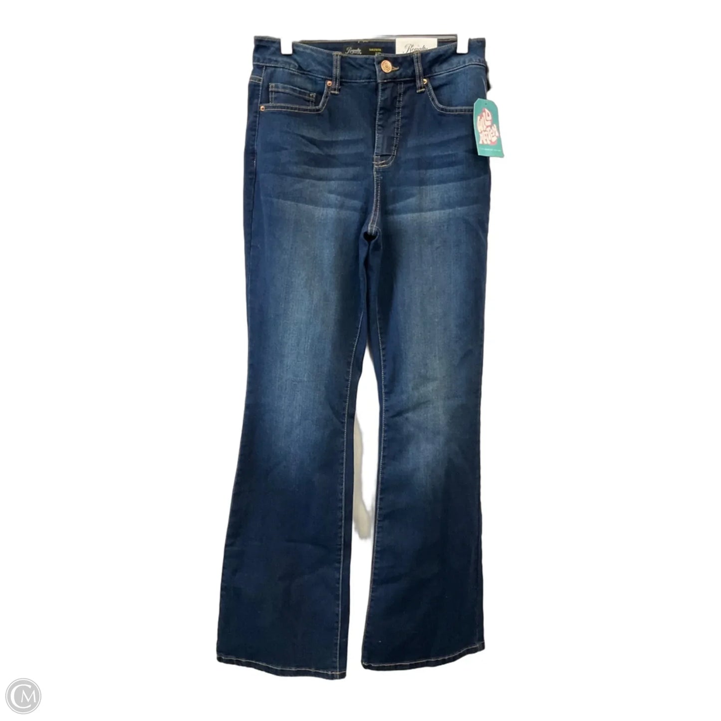 Jeans Flared By Royalty In Blue Denim, Size: 6