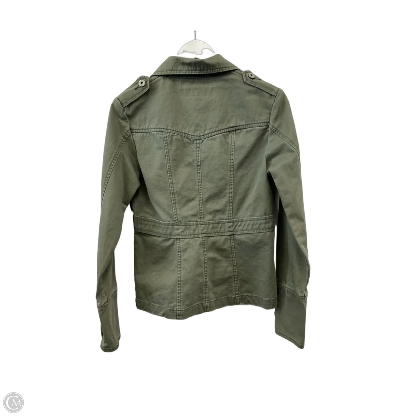 Jacket Denim By Clothes Mentor In Green, Size: M
