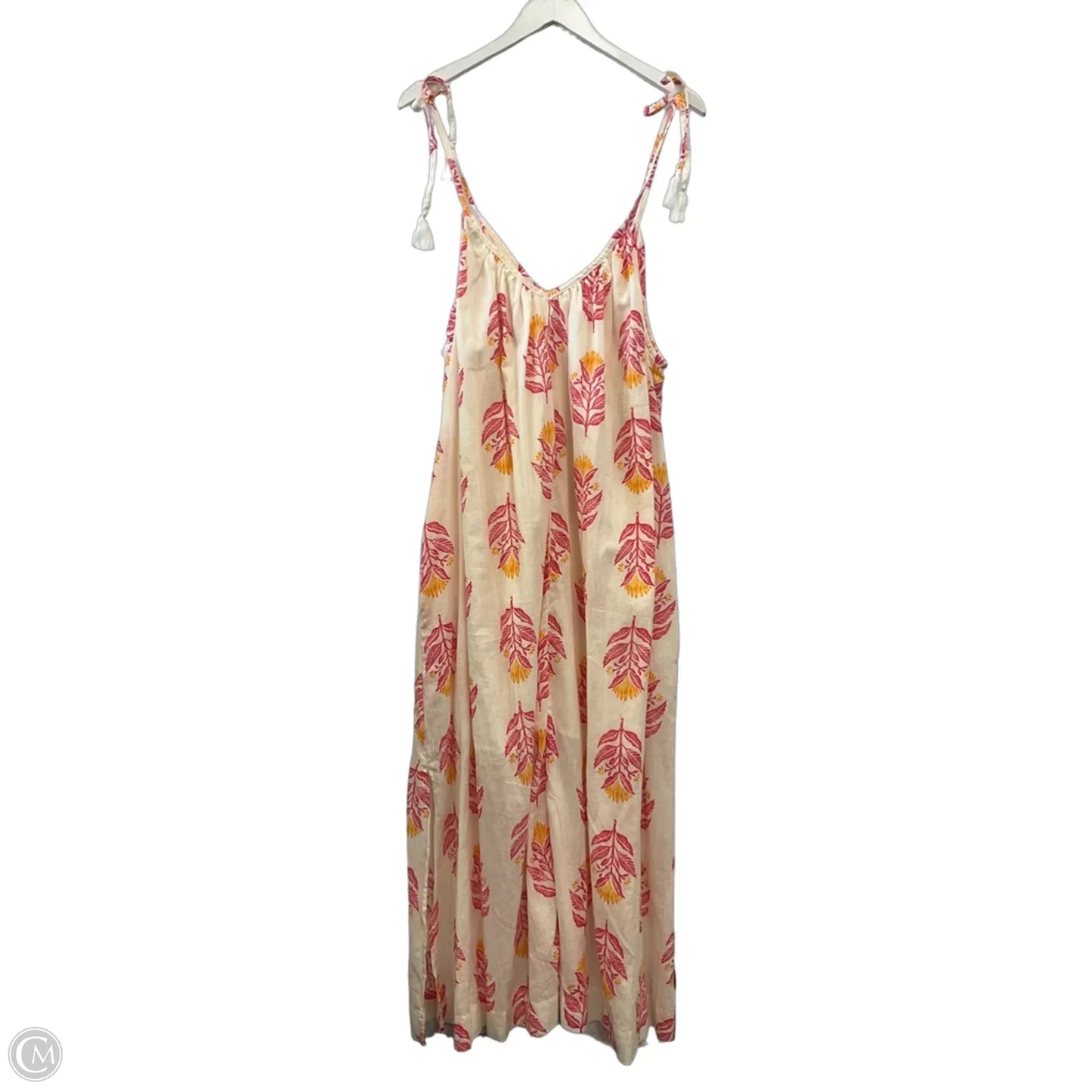 Dress Casual Maxi By Old Navy In Cream & Pink, Size: Xl