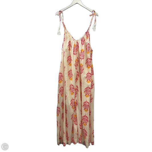 Dress Casual Maxi By Old Navy In Cream & Pink, Size: Xl